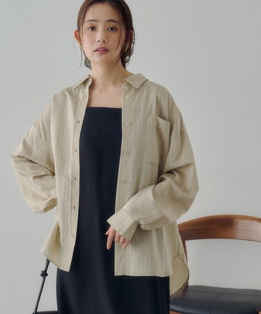 【Noka】ピンストライプシャツ《WEB限定カラーあり》