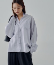 【Noka】ピンストライプシャツ《WEB限定カラーあり》