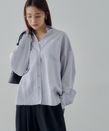 【Noka】ピンストライプシャツ《WEB限定カラーあり》