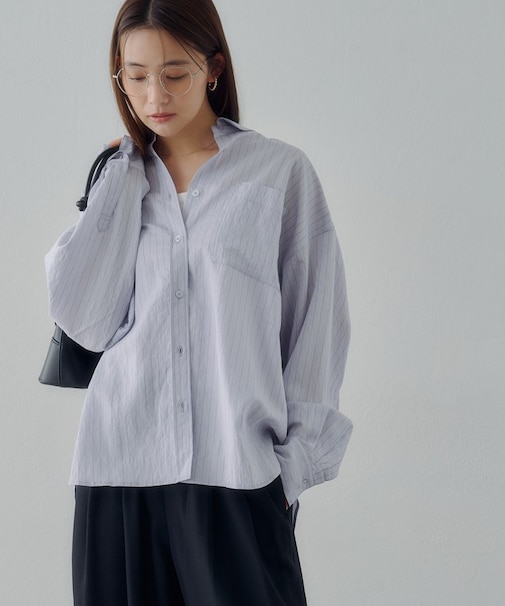 【Noka】ピンストライプシャツ《WEB限定カラーあり》