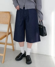 【Enlude】タックデニムショートパンツ《ユニセックス》