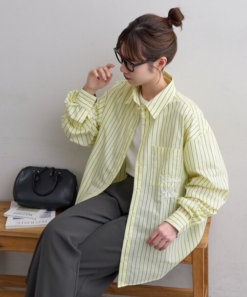 【Enlude】アソート刺繍ロゴシャツ《ユニセックス》