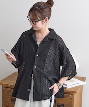 【Enlude/India】ジャガードレースシャツ《ユニセックス》