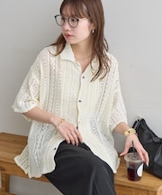 【Enlude/India】ジャガードレースシャツ《ユニセックス》