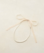 【GOLDY】ベロアリボンパールネックレス