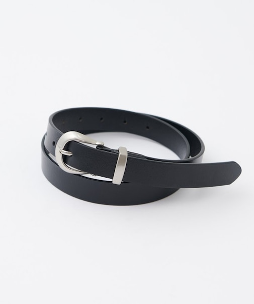 カーブバックルレザーベルト