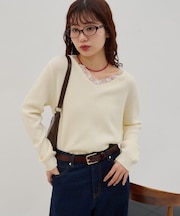 【umm.】レースドッキングプルオーバー