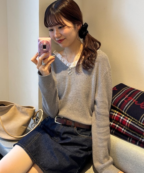 【umm.】レースドッキングプルオーバー