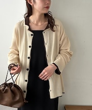 【Enlude】配色レイヤードライクカーディガン