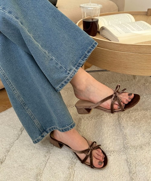 ベロアクロスリボンミュール｜ディスコートの通販｜&mall（アンド