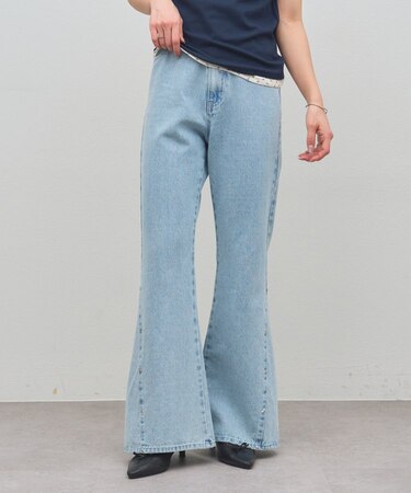 【umm.】スタースタッズフレアデニムパンツ