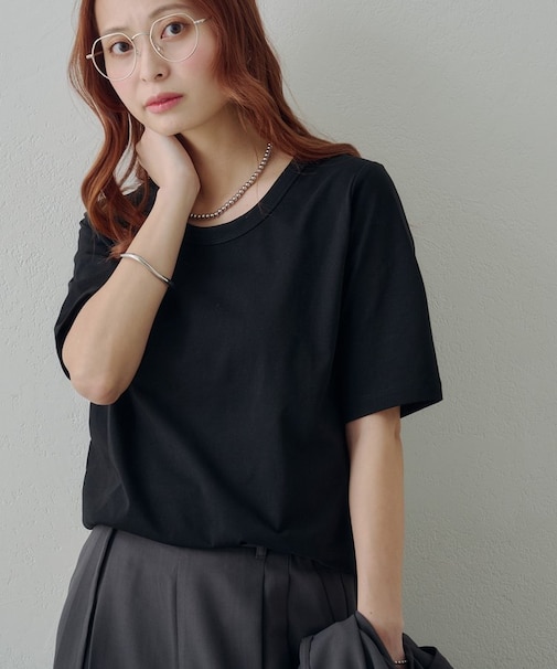 【Noka】接触冷感Uネック半袖Tシャツ