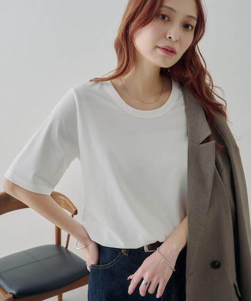 【Noka】接触冷感Uネック半袖T