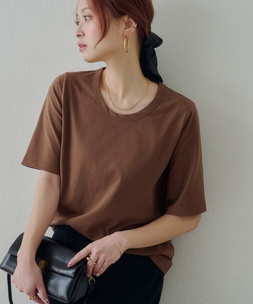 【Noka】接触冷感Uネック半袖Tシャツ