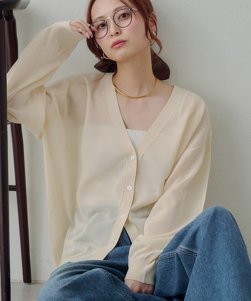 【Noka】シアーカーディガン