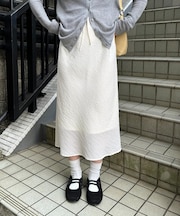 【umm./花柄&無地】生地シャーリングスカート