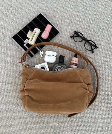 サイドギャザーワンハンドルショルダーバッグ