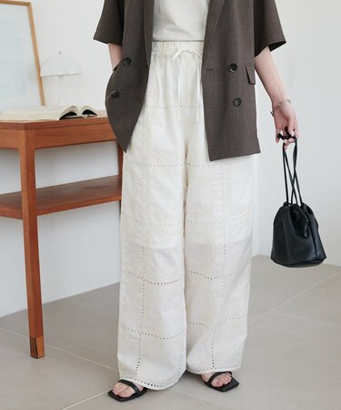 【India】総刺繍イージーパンツ