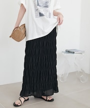 シャーリングナロースカート