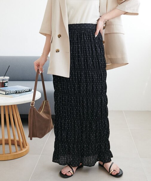 シャーリングナロースカート