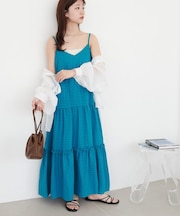 【marusara】シアーチェックティアードワンピース