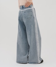 【umm./新型登場?】レース使いデニムワイドパンツ