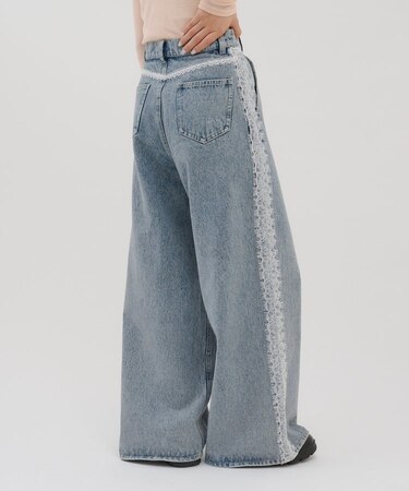 【umm./新型登場?】レース使いデニムワイドパンツ