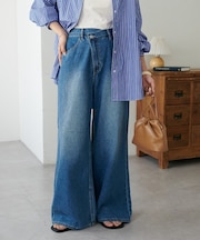 ライトオンスデニムワイドパンツ