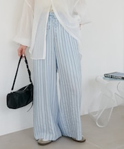 【marusara】モールストライプイージーパンツ