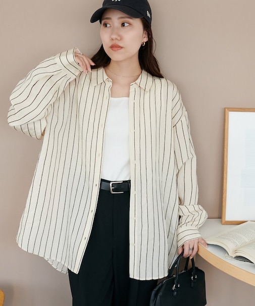 【marusara】モールストライプシャツ
