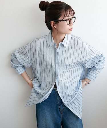 【marusara】モールストライプシャツ