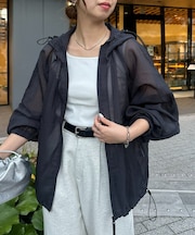 【Enlude】シアーリップフード付シャツブルゾン