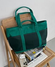 【Enlude】キャンバスナイロンコンビトートバック