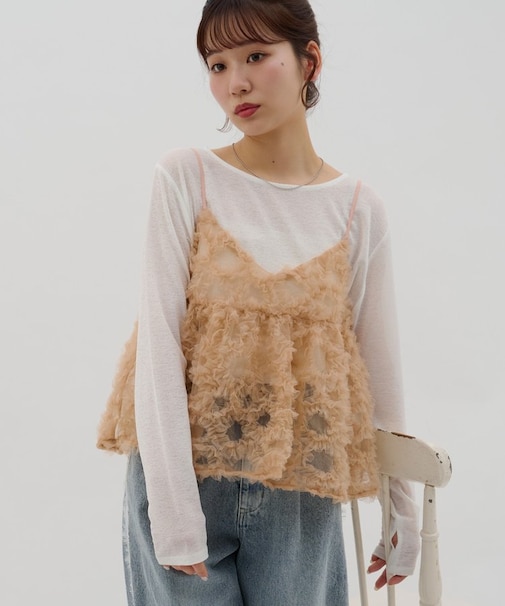 【umm.】立体レースキャミ