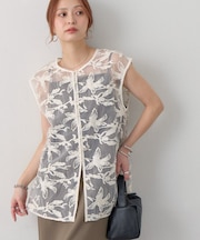 【Noka】ボタン使いレースベスト