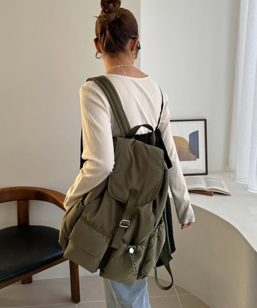 【Enlude】パデットナイロンミリタリーリュック《ユニセックス》