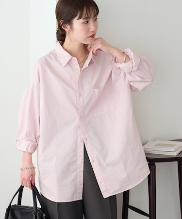 ポプリンオーバーシャツ