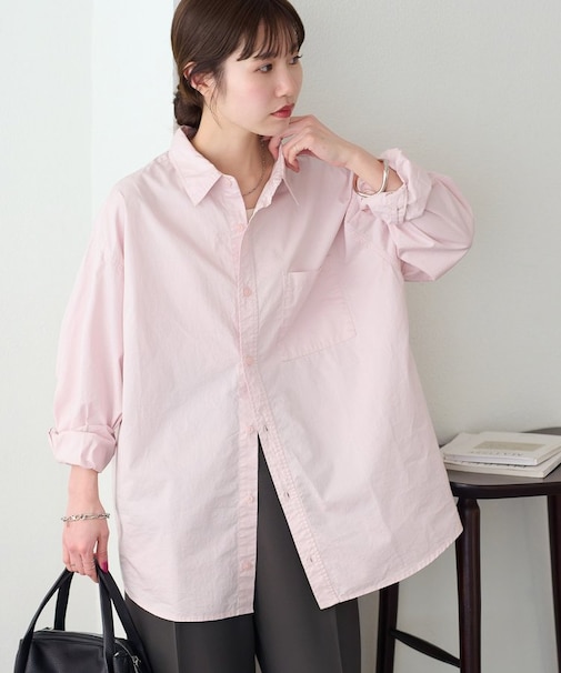 ポプリンオーバーシャツ