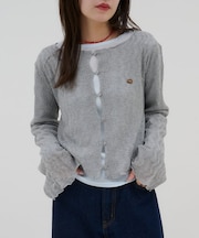 【umm.】シアーメローカーディガン