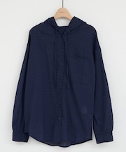 【umm.】ドビードットフードシャツ