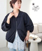 【UPF50】UVカットスタンドシャツブルゾン