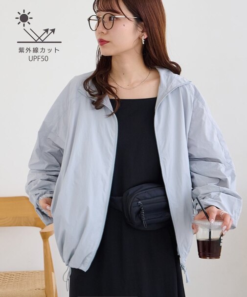 【UPF50】UVカットスタンドシャツブルゾン