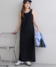 カップ付キャミセットUネックノースリワンピース