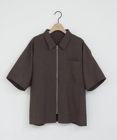 【Enlude】ライトテックリネンジップシャツ《ユニセックス》