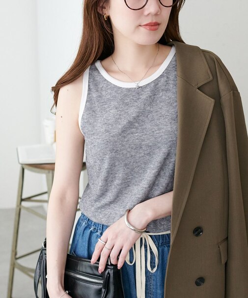 パイルカップ付アメスリタンクトップ