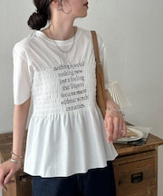 シャーリングロゴTシャツ