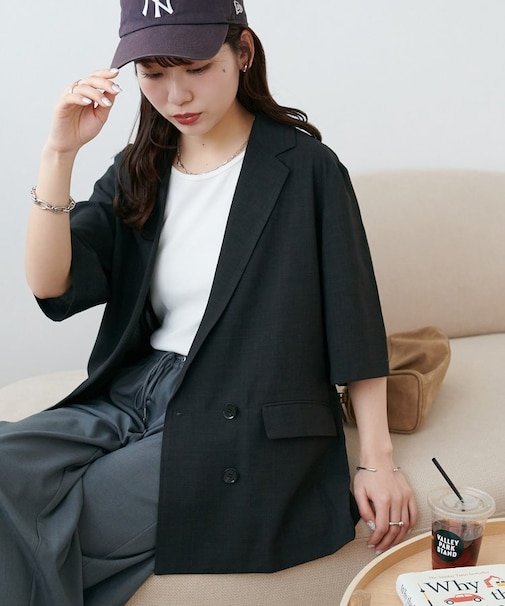 ライトテックリネン半袖シャツジャケット