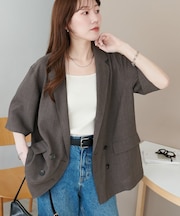 ライトテックリネン半袖シャツジャケット