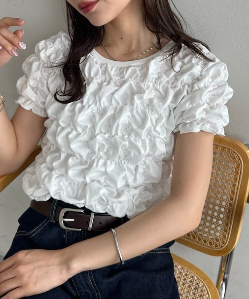シャーリング半袖Tシャツ