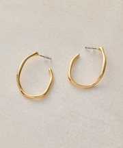 【GOLDY】ウェービーフープピアス